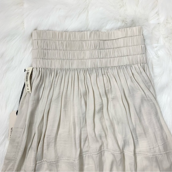 Aritzia Wilfred La Tour Skirt Draped High Lo High rise Waisted Birch Size XS - Picture 9 of 16